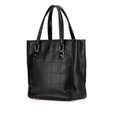 シャネル チョコバー ココマーク トートバッグ ブラック キャビアスキン レディース CHANEL 【中古】